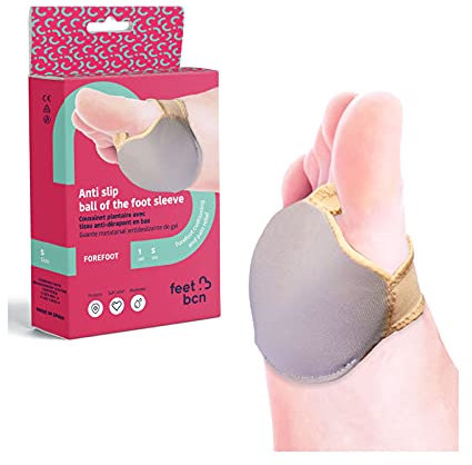 Füße bcn Rutschfester Mittelfuß-Gel-Handschuh. Diskret und klein. Lindert Schmerzen und schützt den Plantarbereich. 1 Paar. Größe S: EU 36-41