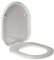 Tapa de inodoro para IDEAL STANDARD TONIC envolvente como original termoendurecible, color blanco, cremallera inoxidable
