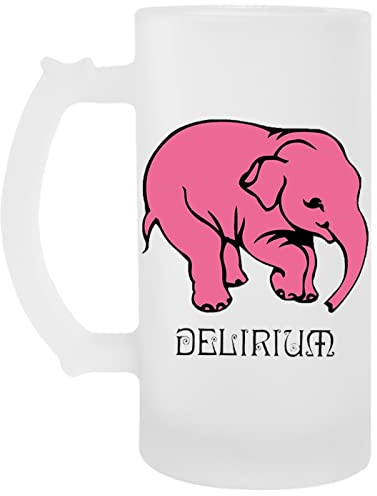 Delirium Elephant Transparente Cerveza Taza Transparent Beer Mug