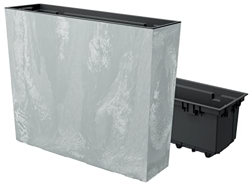Prosperplast Fioriera per balcone Urban Case Beton Effect, con serbatoio, dimensioni (mm) 580 x 180 x 498, colore cemento