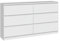 CDF Kommode Weiß mit 6 Schubladen 40 cm Tief Komodenschrank Komode für Wohnzimmer Schlafzimmer Schubladenschrank Malm Kommode viel Stauraum Geeignet Organizer Kleidung 138 cm Breite Modern Look