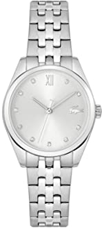 Lacoste Analog Quarzuhr für Damen Kollektion TUILERIE mit Silbernes Edelstahlarmband - 2001301