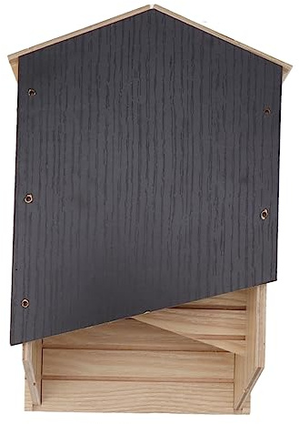 Bat House Kit, Handcrafted Wooden Bat Box for Outside, Double Chamber Box Perfectly Designed to Attract Bats, Weatherproof & Easy for Bats to Land and Roost