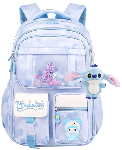 HANXIUCAO Schulranzen für Mädchen, Lagre Capacity Rucksack für die Schule, wasserabweisend, mit Laptopfach, Mädchen-Rucksäcke für Grundschule Junior High University, Stitch Bag