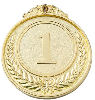 Eterspr 12 Pezzi Medaglie Premiazioni, Medaglia Oro con Nastro, Medaglie Numeriche, Adatto per Giochi di società, Competizioni Sportive, Premiazioni, Compleanni di Bambini