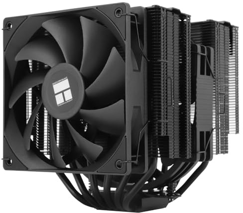 Thermalright Peerless Assassin 140 Black - Refrigerador de CPU (6 tubos de calor AGHP, doble ventilador PWM con velocidad de 1500 rpm, doble torre, para AM5/AM4 e Intel LGA 1700/1851/1150/1151/1200)