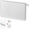 DESIGNO Universalheizkörper Kompakt & Ventilheizkörper Typ 22 -BH-750 x BL-700 | inkl. Buderus Thermostatkopf Logafix BD1-W0 - Ventil - Montagezubehör | Wärmeleistung 1.434 Watt