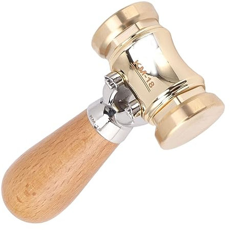 Mazo de Cincel para Carpintería, Martillo de Carpintero de Madera de Haya con Cabezal de Latón Macizo Reemplazable para Suelos, Manualidades DIY