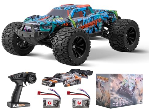 VEVOR Voiture Télécommandée Tout-Terrain 4 Roues Motrices Véhicule RC Enfants Échelle 1:14 avec Roue Arrière 45°, Voiture de Course Grande Vitesse Réglable 42 km/h, pour Garçons, Filles 8 Ans et Plus