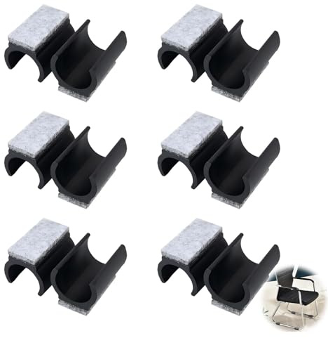 12 Piezas Deslizadores de Fieltro, Silla Pierna Caps Cubierta Rectangular con Almohadilla de Fieltro Almohadillas para Silla Antideslizante Reductor Ruido para Sillas Voladizas 24-25 mm