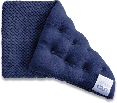 uncn Coussin Chauffant Micro Onde, Bouillotte Micro-onde, Graine de Lin,Noyaux Cerises,Grande Poche Chauffante Nuque Epaule et Dos,Cervicales,Ventre Lavande,Chaleur Humide pour Compresse 38*23cm 840g
