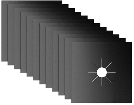 12Pcs Gas Hob Protectors, Non-Stick Stove Cover Reusable Burner Protector, Heat-Resistant Oil Splash Protector, Easy-Clean Durable Hob Protectors, Stove Burner Covers for Gas Cookers 27 * 27CM