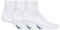 IOMI - 3 Pairs Extra Wide Cotton Cushioned Short Ankle Diabetic Socks for Swollen Feet and Legs (9-11 UK, White (Short))