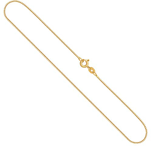 EDELIND Sehr feine Venezianerkette Gold 0,7 mm | 8 Karat | Länge 40 cm | Goldkette Damen Kinder 333 Echtgold | Kette Herren aus Gelbgold ohne Anhänger | Halskette Mädchen Gold Schmuck Geschenk Box