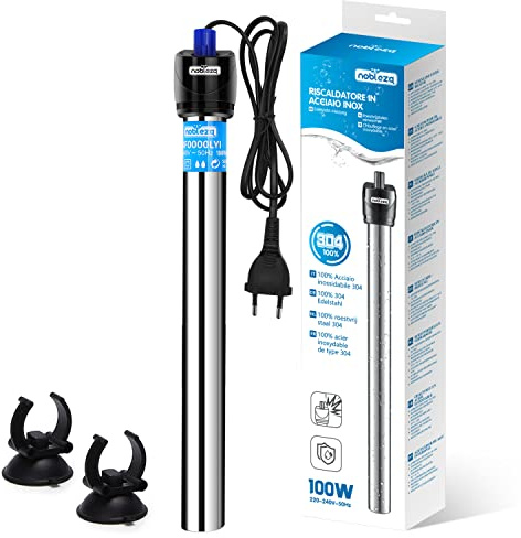 Nobleza - 100W Regulator Heater Potente riscaldatore per acquari in Grado di Coprire Diversi Livelli di Potenza con manopole di Controllo della Temperatura di Varie Dimensioni