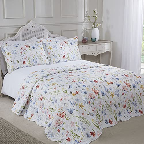 Emma Barclay Spring - Quilted Patchwork Bedspread Set - Double