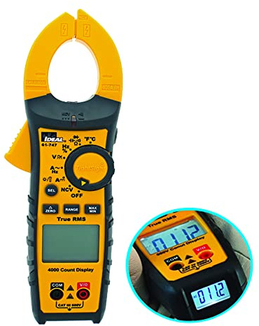 Ideal Electrical 61-747 TightSight 400 Amp 600-Volt Digital Truerms AC/DC Clamp Meter