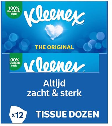 KLEENEX Original Tissues - 864 Taschentücher - 12 x 72 Stück - Geschenkbox, 3052606, blau