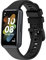 Yikamosi Armband Kompatibel mit Huawei Band 7,Schnellverschluss Weiches Silikon Rostfreiem Metallverschluss Ersatzbänder für Huawei Band 7,Schwarz