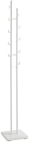 HAKU Möbel Garderobenständer weiß, Metall - Maße: B 29 cm x H 176 cm x T 29 cm, Style: Modern
