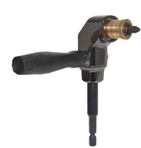 Taladro de ángulo recto de 90 grados, accesorio de ángulo recto, mango ergonómico, adaptador de broca de ángulo recto para espacios reducidos, taladros manuales inalámbricos