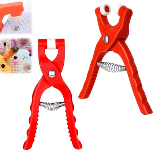 Safety Eye Tool, Crochet Accessories, 2 Pcs Crochet Tools for Attaching 5-30mm Safety Eyes, Eye Snapper Tool for Sewing Projects, Eye Snapper Auxiliary Tool for Stuffed Animals and Plush Crafting