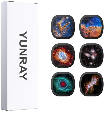 YUNRAY Galaxy Projector Disc – Diapositives de Projecteur Ultra HD, compatibles avec Le YUNRAY Galaxy Projector Pro et Les Modèles SKE-TKQ01 & BL-DQY02 (Pro Version) – Set de 6 Disques