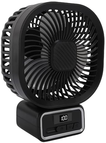GLOGLOW Fan di Passeggino con Oscillazione Automatica, Materiale dei Ventilatori Passeggini, Impostazioni a 3 velocità, Luce Notturna e Ventilatore Portatile per Seggiolino per Auto per Bambini