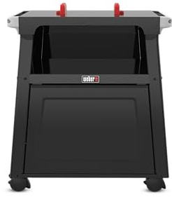 Weber Premium Stand for Lumin Electric Barbecues – Stable Design with Enclosed Cabinet, Open Shelf & Compatible with Weber WORKS System – Black (3401232)