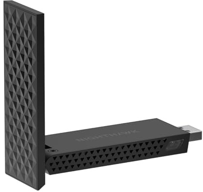 NETGEAR Nighthawk WiFi 7 USB 3.0 Adapter (A8500) – BE5000 Tri-Band Wireless Gigabit Speed (Up to 5.0 Gbps) – 6 GHz Band – Works with Any Router or Mesh System – for Windows 11 PC