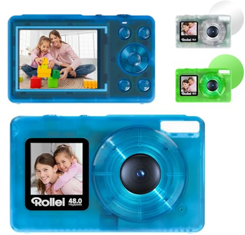 Rollei Cámara Digital 48MP 4K Rollei Compactline Pocket Transparente Azul