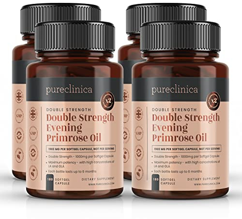 Hochwertiges Nachtkerzenöl (24 Monate Vorrat – 720 Kapseln) – 1000 mg 80% Linolsäure.
