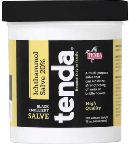Tenda Horse Products 20% Ichthammol Salve for Horse Hooves, 16 oz. Jar.
