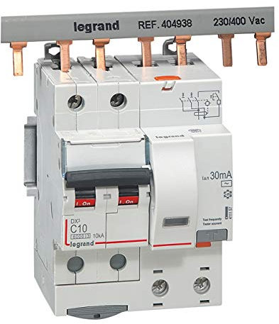 411157 Legrand Disjoncteur Différentiel 10a Type Ac 30ma Dx³6000 10ka 2p