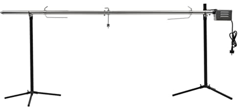 vidaXL Gril de Barbecue Automatique avec Moteur Inox Rôtissoire Tourne Broche