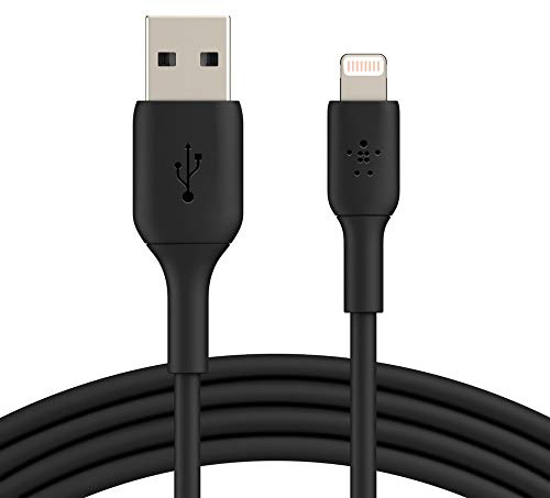 Belkin Boost Charge Cable Lightning (Cable Lightning a USB para iPhone, iPad y AirPods), Cable de Carga para iPhone con Certificación MFi (Negro, 1 m)