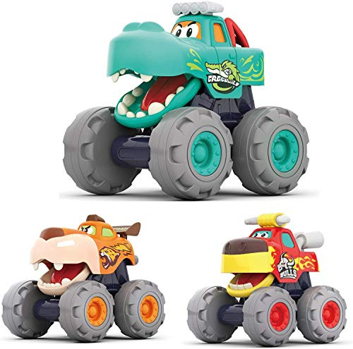 MOONTOY Juguetes de Coche para niños de 1 año, alimentados por fricción y Tirar hacia atrás, Juguetes para bebé de 12 Meses Plus, Juguetes para niños, Regalos para 1 2 3 años Chicos niñas