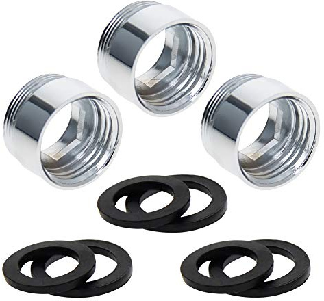 MroMax Kranadapter 15 mm hongänga till 22 mm hane gänga kopparkontakt galvanisering kran tillbehör 3 st