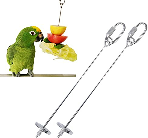 JVHLOV Alimentador de Brochetas para Loro en Acero Inoxidable