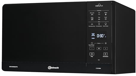 Bauknecht MW 49 BL Freistehender Mikrowellen Backofen/Mikrowelle 800 Watt/Quarz-Grill 900 Watt/Heißluft 1700 Watt/Dampfgarfunktion inkl. Dampfgarbehälter