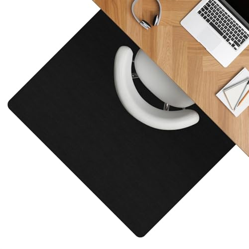 ANRO Bodenschutzmatte Bürostuhl Unterlage Schreibtischstuhl Unterlage Bürostuhl Teppich rutschfeste Bodenmatte für Parkett und Hartböden selbsthaftend Nemesis 150x200cm Schwarz