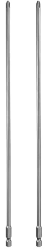 HARFINGTON 2pcs #2 Phillips Screwdriver Bit PH2 1/4 Hex Shank 12 (300mm) Long Magnetic S2 Steel Industrial Grade Screw Driver Bit Cross Head Electric Drill Bits 0.197 (5mm) Rod