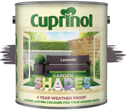 AOC24 Garden Fence Shade Paint - Exterior Wood Paint for Sheds, Fences - Water-Based, Quick Drying 1 Hour - Use on Wood, Terracotta, Stone, Brick - Outdoor Garden (Lavender, 2.5 Liters)