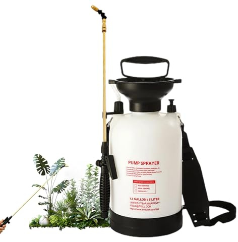 Spruzzatore a pompa per prato e giardino, spruzzatore d'acqua multiuso, spray manuale portatile per spruzzare piante, progetti esterni, cortile, casa, irrigazione, fiori, pulizia campeggio