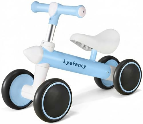 Lyefancy Draisienne pour enfants de 1 à 2 ans, premier vélo pour filles et garçons, draisienne pour tout-petits avec 4 roues, véhicule d'apprentissage pour bébé, cadeau d'anniversaire pour tout-petits
