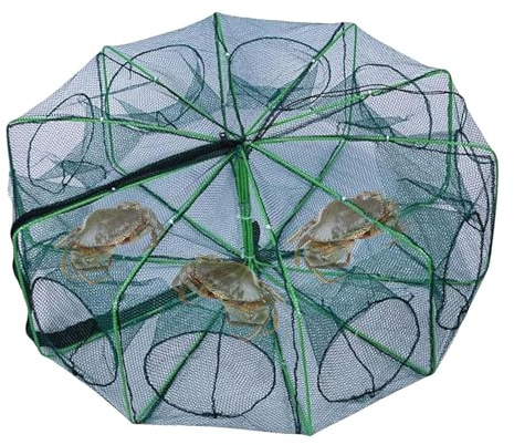 para Peces - Jaula Plegable para Cangrejos | Jaula Trampa de para Capturar Cangrejos y Camarones en Lagos, Estanques de Agua Dulce y Salada