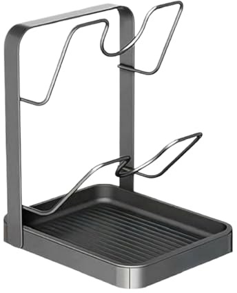 kaiop Soporte Para t-apas De Ollas, Mientras Cocinas, Organizador Duradero Para t-apas De Ollas, Soporte Para Espátulas Fácil De Limpiar, Organizador Estable Para Encimeras De Cocina