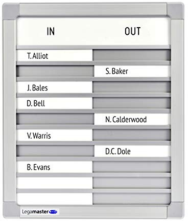 Legamaster 7-620100 Anwesenheitsboard professionell i och utombordare 26 x 31 cm Alu