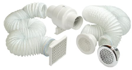 Manrose 240V 100mm Centrifugal Inline Shower Fan Kit