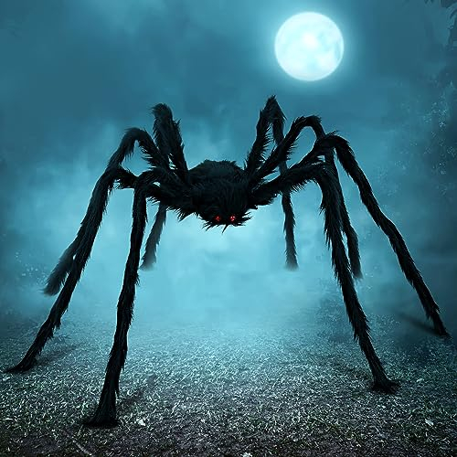 JOYIN 1.52 Meter Halloween Outdoor Dekorationen Haarige Spinne (Schwarz)